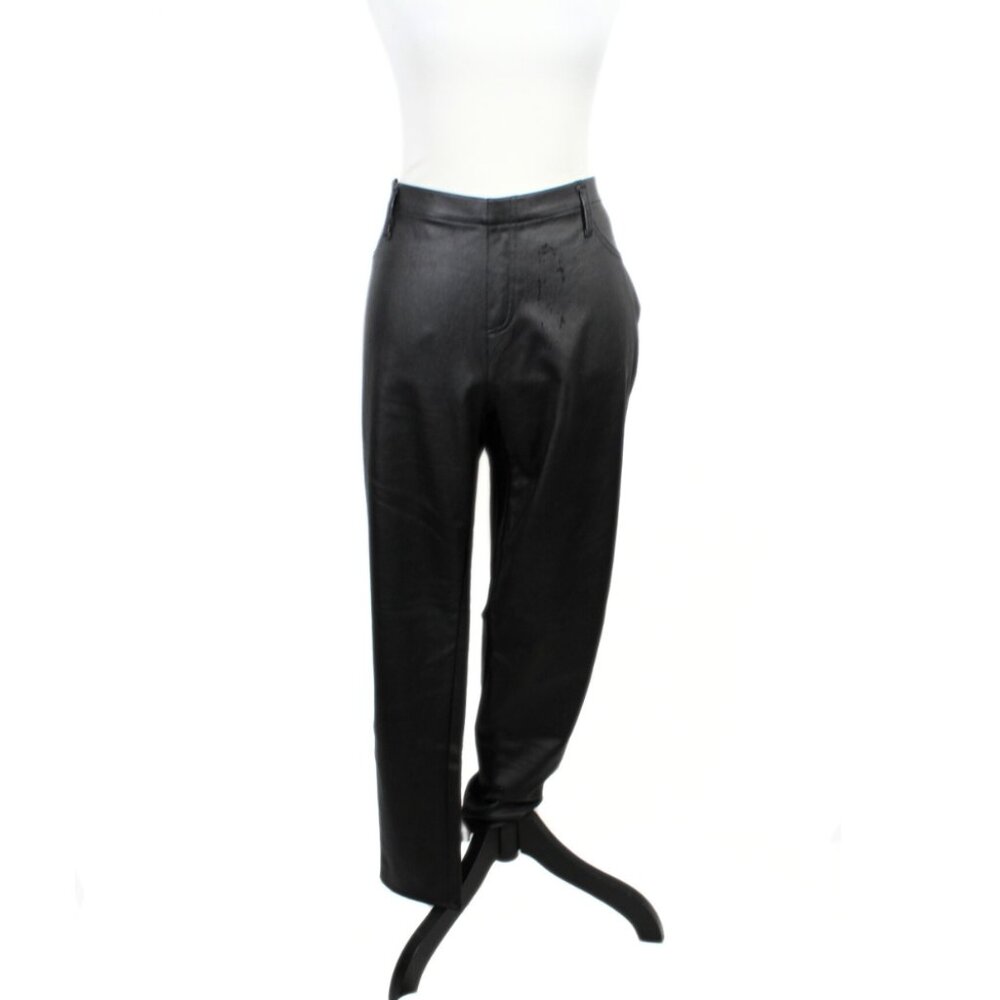 Faded Glory Women’s Faux Leather Pull On Pants Leggings Size X Large High Rise